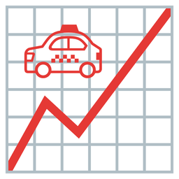 taxi and chart increasing