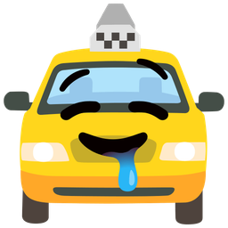 taxi and drooling face