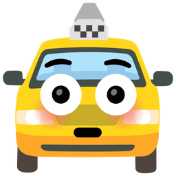 taxi and flushed face