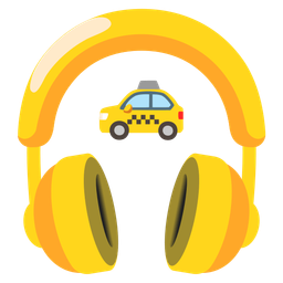 taxi and headphone