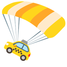 taxi and parachute