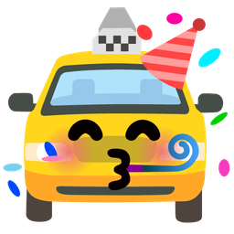 taxi and partying face