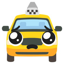 taxi and pleading face