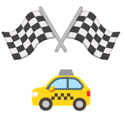 taxi and racing car