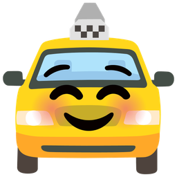 Taxi and Smiling face