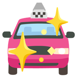 taxi and sparkling heart