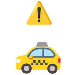 taxi and warning