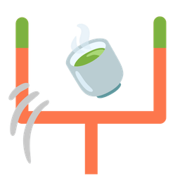 Teacup without handle and American football