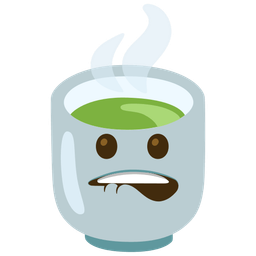 Teacup without handle and Biting lip