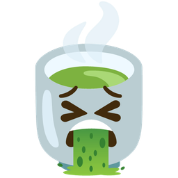 Teacup without handle and Face vomiting