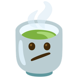 Teacup without handle and Face with diagonal mouth