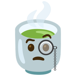 Teacup without handle and Face with monocle