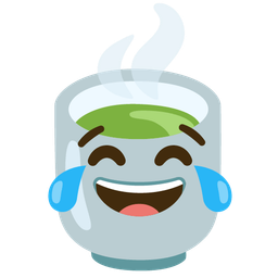 Teacup without handle and Face with tears of joy