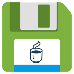 Teacup without handle and Floppy disk