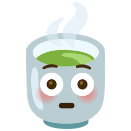 Teacup without handle and Flushed face