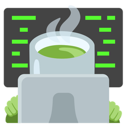 Teacup without handle and Laptop