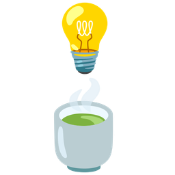 Teacup without handle and Light bulb