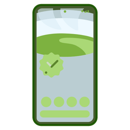 Teacup without handle and Mobile phone