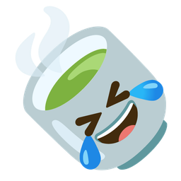 Teacup without handle and Rolling on the floor laughing