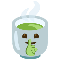 Teacup without handle and Shushing face