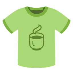 Teacup without handle and T-shirt