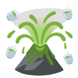 Teacup without handle and Volcano