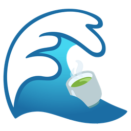 Teacup without handle and Water wave