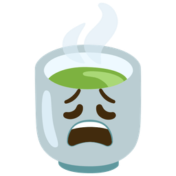 Teacup without handle and Weary face