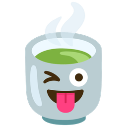 Teacup without handle and Winking face with tongue