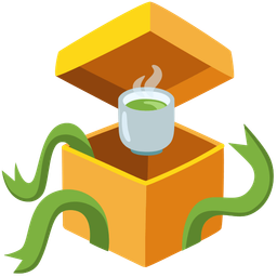 Teacup without handle and Wrapped gift