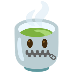 Teacup without handle and Zipper-mouth face