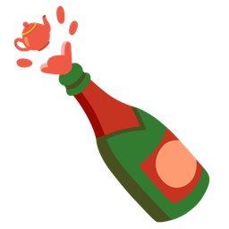 Teapot and Bottle with popping cork