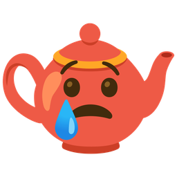 Teapot and Crying face