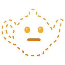 Teapot and Dotted line face