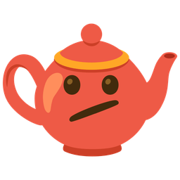 Teapot and Face with diagonal mouth