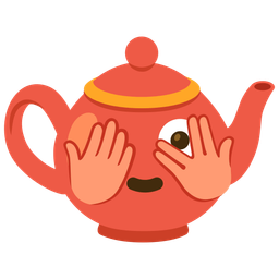 Teapot and Face with peeking eye