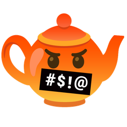 Teapot and Face with symbols on mouth