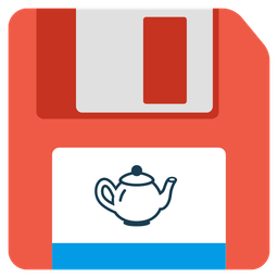 Teapot and Floppy disk