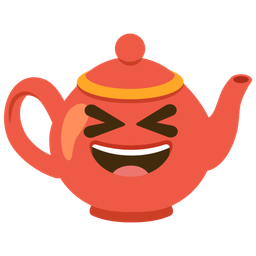 Teapot and Grinning squinting face