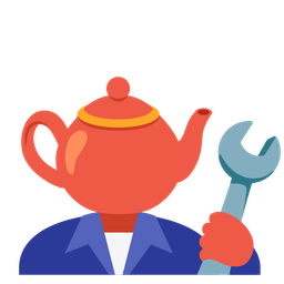 Teapot and Hammer and wrench