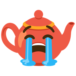 Teapot and Loudly crying face