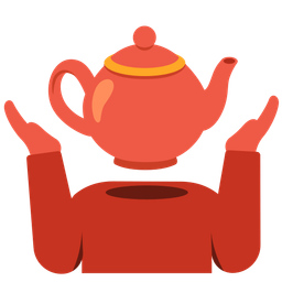 Teapot and Person shrugging