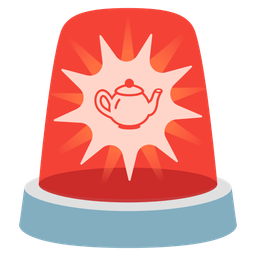 Teapot and Police car light