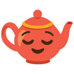 Teapot and Relieved face