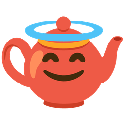 Teapot and Smiling face with halo