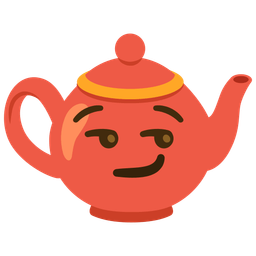 Teapot and Smirking face