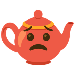 Teapot and Worried face