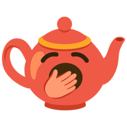 Teapot and Yawning face