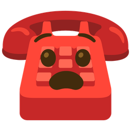 Telephone and Anguished face