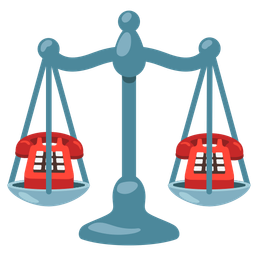 Telephone and Balance scale